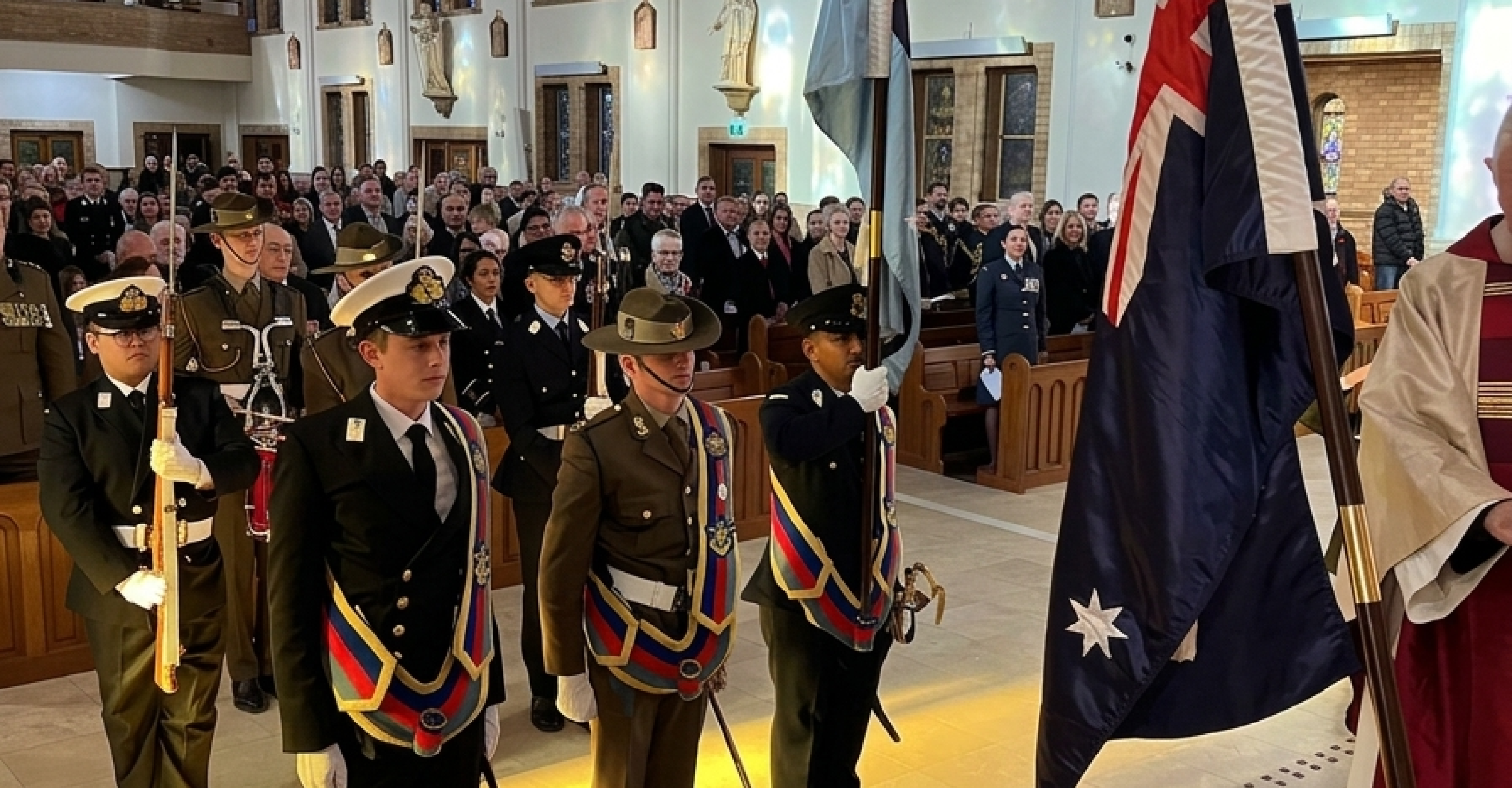 ANZAC Day 2026 ADFA Cadets at St Christophers catheral Canberra