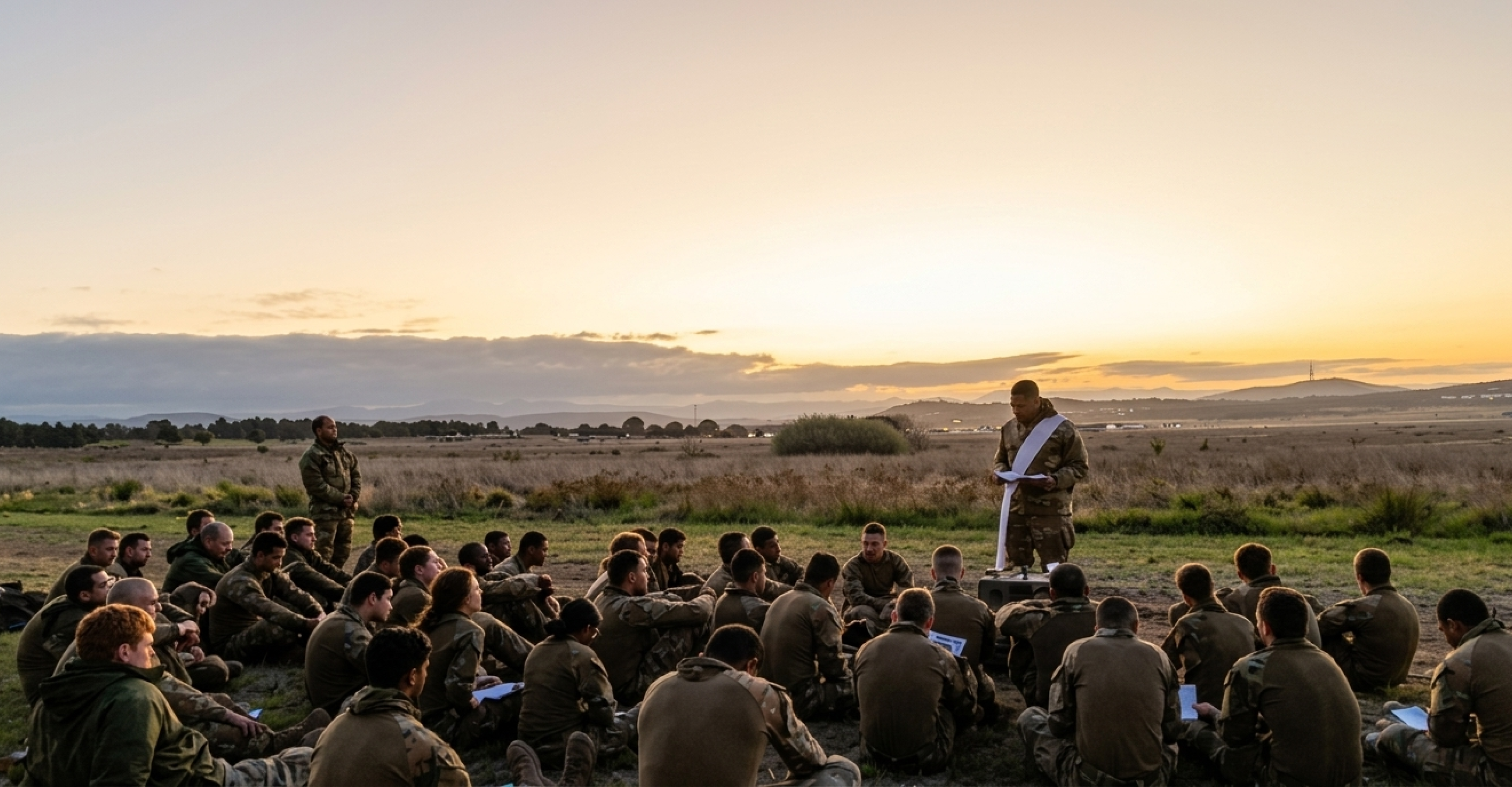 CHAP Keating with ADFA Cadets