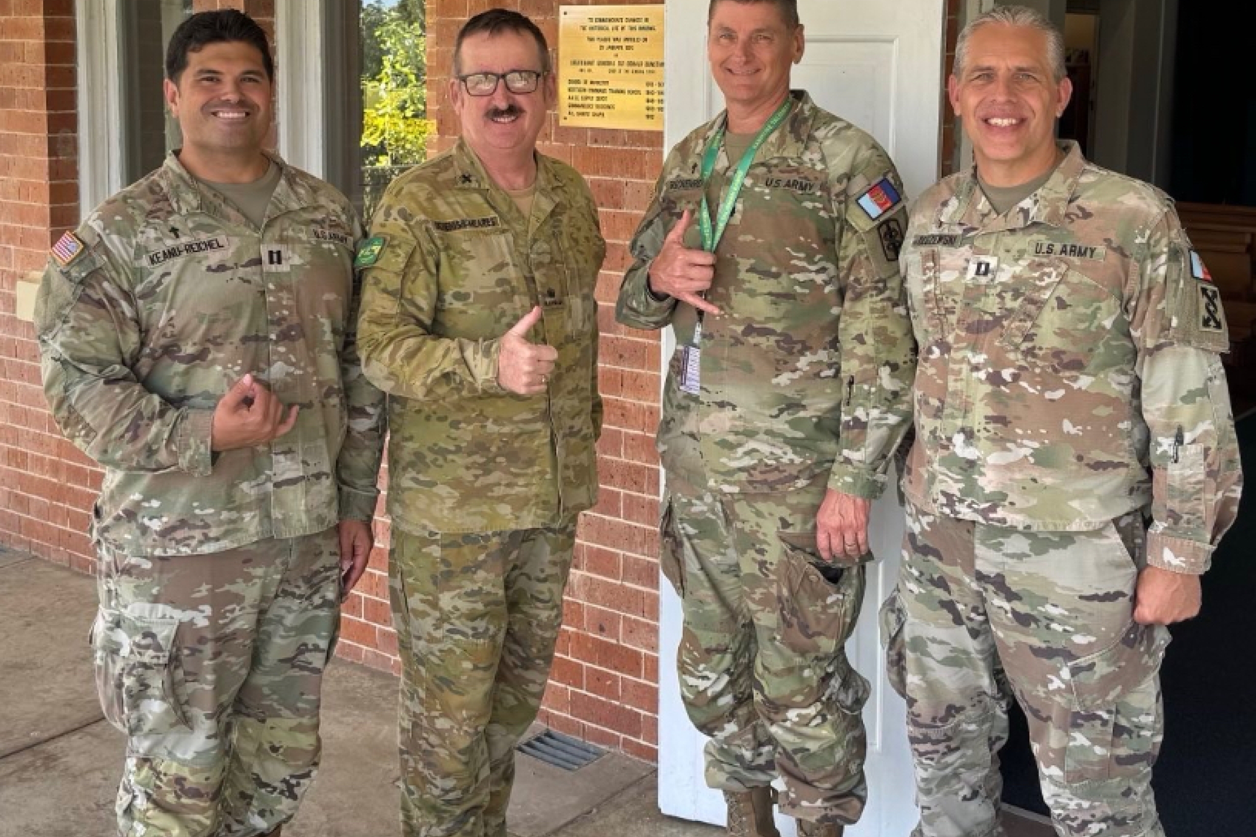 Deacon Peter Devenish Meares with some USA Chaplains in Australia for the Exercises occurring around Australia 2025