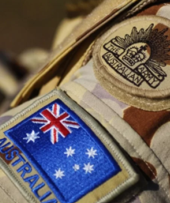 Australian flag on Australian Army Soldiers army